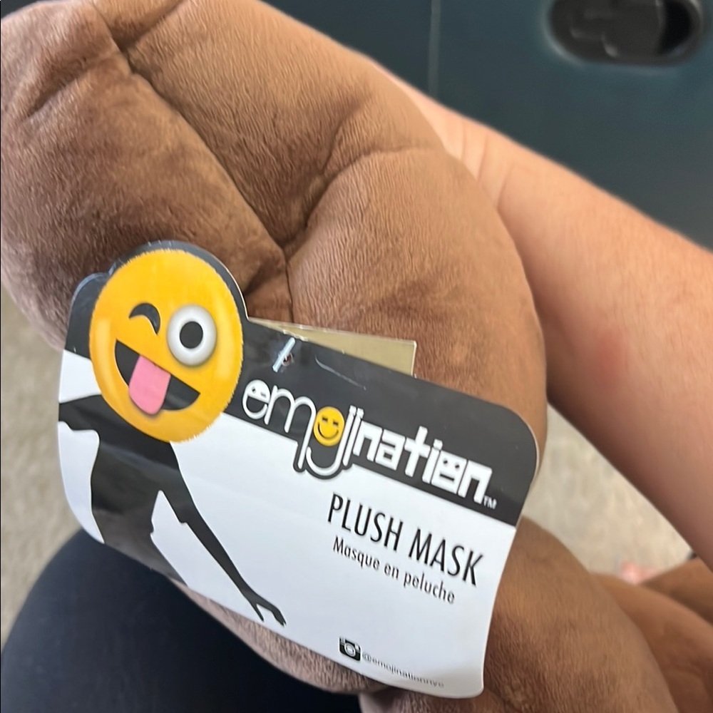 NEW Emojination Brown Plush Mask - Picture 3 of 5